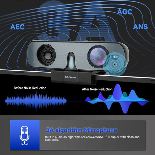 RC08 All-in-one 1080p Webcam with Speaker and Mic 8 RC08 All-in-one 1080p Webcam with Speaker and Mic - Image 8